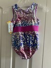Cat   Jack Girls  Gymnastics Leotard Ombre  Magenta Studded Waist Sz M 8 Nwt 