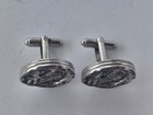 Vintage Cuff Links Unsigned Silver Tone Fly Fishing
