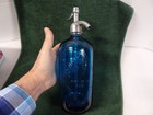 Vintage Cobalt Blue Seltzer Bottle New Haven Bottling Works Connecticut 26 Oz