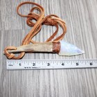 Deer Antler Handle Opalite  Blade Knife Necklace   16565   Mountain Man Necklace