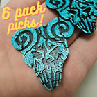 The Pick Of Destiny 6-pack Guitar Picks - 3d Printed Silk Pla Two-tone Finish