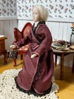 Beautiful Vintage Artisan Miniature Dollhouse Youth Girl Porcelain Doll 1 12
