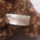 Dan Dee Brown Teddy Bear Plush W  Red Santa Hat   Red Ribbon  Small