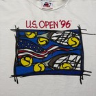Vintage 1996 Us Open Tennis Sports American Flag Graphic T-shirt Usa Made - Xxl
