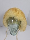 Vintage 80s 90s Dyed Italian Lamb Skin Fur Hood Trapper Hat - Size 9