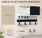 Key Holder For Wall Mount With Shelf And Mail Organizer  Key And Mail Holder Wit