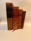 Antique Leather Cloth Book Bundle  1800s- 1900s   Decorative Vintage Books brown
