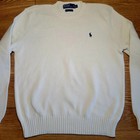  Polo Ralph Lauren Men s Pima Cotton Italian Yarn Knit Sweater Size Medium Cream