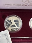 1992-s Olympic Commemorative Proof Silver Dollar   Clad Half 2 Coin Set W ogp