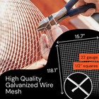 Hardware Cloth Mesh - Galvanized Chicken Wire Mesh  15 7   X 118 1   1 2 Inch   
