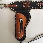 Double Jeweled Leather Holsters For Nichols Stallion Mkii 45 Cap Guns