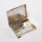 800 Silver Grid Pattern Hinged Lid Match Case Pill Snuff Box 2  X 1 5 