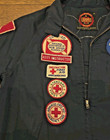 Vtg Men Jacket M Scuba Cave Night Skin Diving Ship Wreck Patches Red Cross Nasds