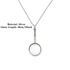 Vintage 925 Sterling Silver Magnifying Glass- 10x Loupe Monocle Necklace Pendant