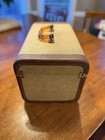 1940-50s Vintage Train Tweed   Leather Vanity Case