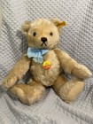 Vintage Steiff Teddy Bear 11    Seated Original Teddyb  r Button In Ear W Chest Tag