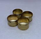 Vintage Enamel Brass Napkin Rings Set Of 4 Pearlescent 1 75    Art Decor 1
