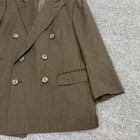 Vintage Polo Ralph Lauren Blazer Mens 41 Brown Virgin Wool Double Breasted
