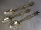 International Frontenac 1903 Set 3 Sterling Silver Demitasse Spoons 3 7 8  Nm