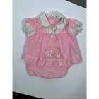 Vintage Cradle Togs Pink Lace Dress And Diaper Cover 0 6mo  Embroidered Squirrel