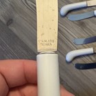 Vintage Spreader Set With Storage Block  1960   s blue Floral Banding