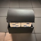 Rolodex Model 3500-t  Black Metal Double Side Rotary File W cards - No Key - Euc