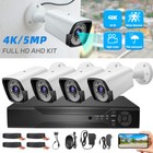 8ch 4ch Dvr 1080p Cctv Outdoor Night Vision Home Security Camera System Kit Ai