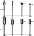 1 4   Double Cut Tungsten Steel Carbide Rotary Burr Die Grinder Shank Bit Set Us