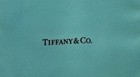 New  Authentic Tiffany Suede Fabric Medium Gift Bag Pouch Drawstring 6  X 5 