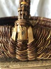 Vintage French Petite Toddler Charentaise Buttocks Handwoven Wicker Basket