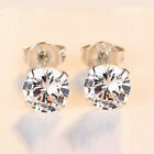 925 Sterling Silver Stud Earrings Cubic Zirconia Clear Cz Womens Earrings Set