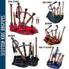 Kids Mini Small Scottish Bagpipes Toy Children   s Playable Set With 2 Reeds
