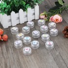 100 Pieces 3g Empty Clear Plastic Sample Containers With Lids Cosmetic Pot Jars