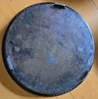 Vintage Round Silver Plate Footed Ornate Serving Platter Tray 15  Lots Of Patina