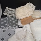 Lot  Vnt Lace White Cream Sowing Ribbon Decorative Trim 5 7 Oz 