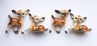 4 Vintage 1970s Bambi Deers - Christmas Decorations W  Box By Lucky Clover Toys
