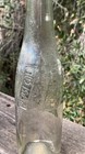Vintage Pepsi Cola 1940s Embossed Textured Clear Glass Soda Bottle 9 5 