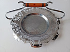 Vtg Art Deco Krome Kraft Farber Serving Dish W sugar Creamer Bakelite Handle