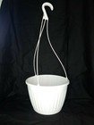 10  White Hanging Baskets  set Of 5  Plastic Imperial Flower Pots 