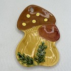 Vintage Mushroom Ceramic Spoon Rest Retro Wall Hanging 7 