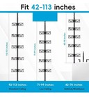 5 Tier Adjustable Corner Shower Caddy Organizer With Hooksrustproof Tension