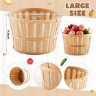 8 Pcs Jumbo Half Bushel Baskets Wood Planter  Natural Wood