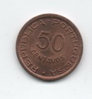 Portuguese Guinea  Guinea Bissau 50 Centavos 1952 Km 8 Unc
