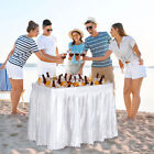 Party Ice Cooler Folding Table W  5l Bucket Portable Outdoor Cooler Table White