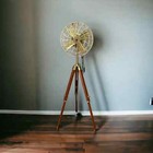 Electric Pedestal Fan - Retro Industrial Modern Twist Home Accent