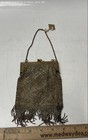 Vintage Made In France Beaded Evening Bag Fringe Gold Frame Kiss Lock Purse