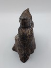 2 Owls On A Tree Stump Ceramic Figurine