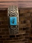 Native American Indian Silver And Turquoise Bracelet