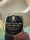 Franklin Mint 1973 Mother And Child Plate Solid Sterling Silver 188 Grams 