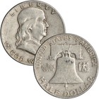 90  Silver Franklin Half Dollars - Roll Of 20 -  10 Face Value